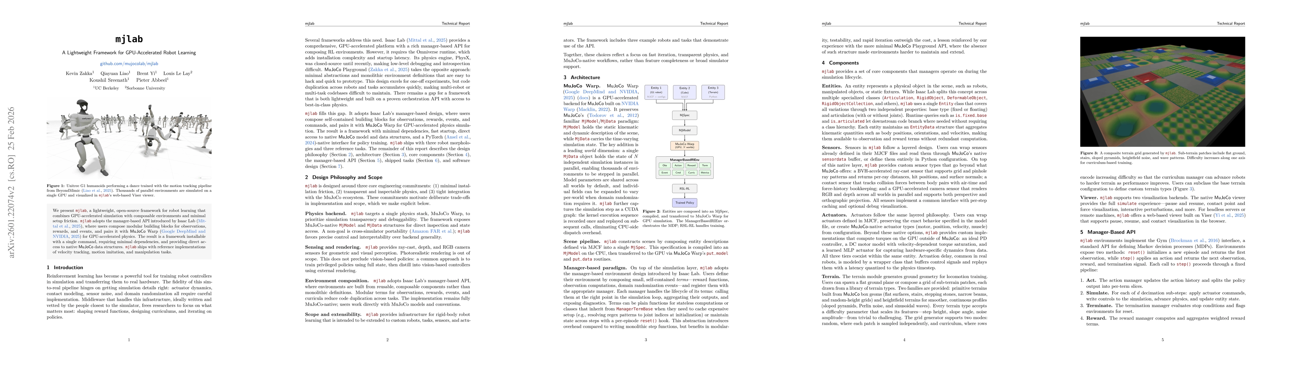 Thumbnail for mjlab: A Lightweight Framework for GPU-Accelerated Robot Learning