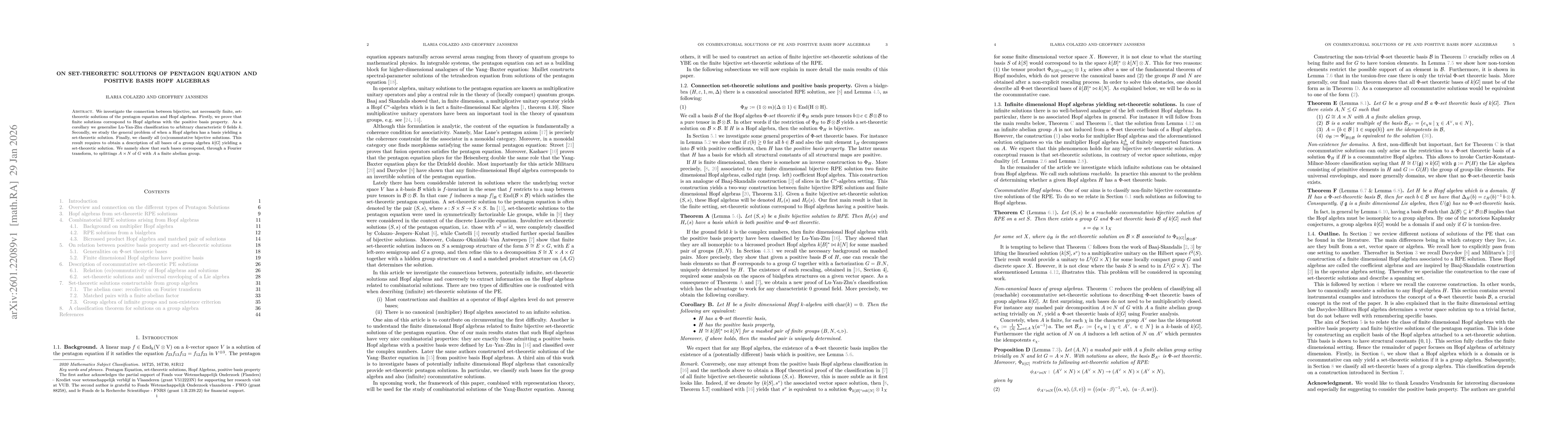 Thumbnail for On set-theoretic solutions of pentagon equation and positive basis Hopf algebras