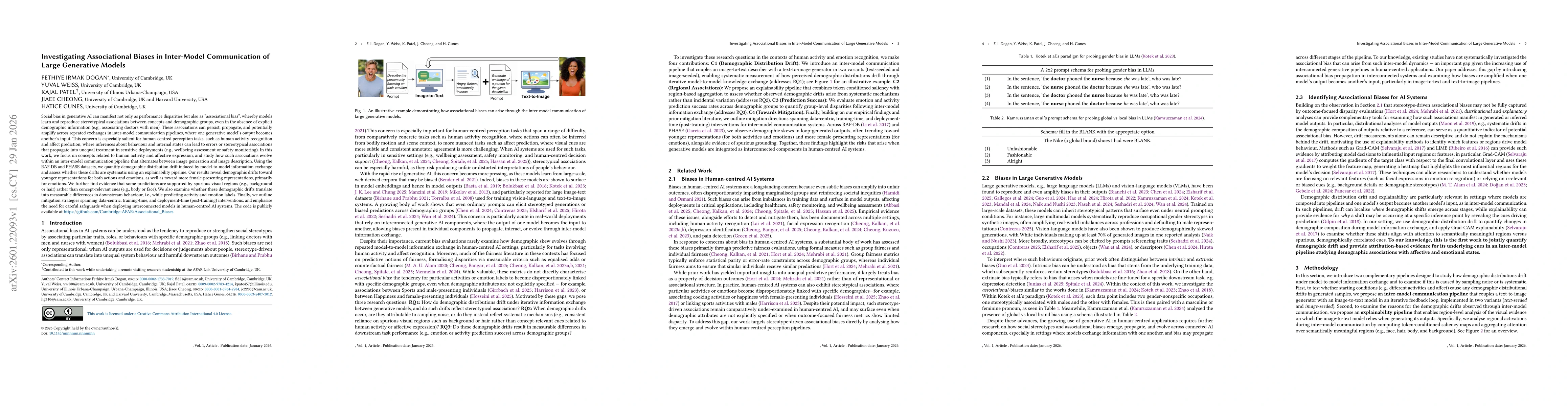 Thumbnail for Investigating Associational Biases in Inter-Model Communication of Large Generative Models