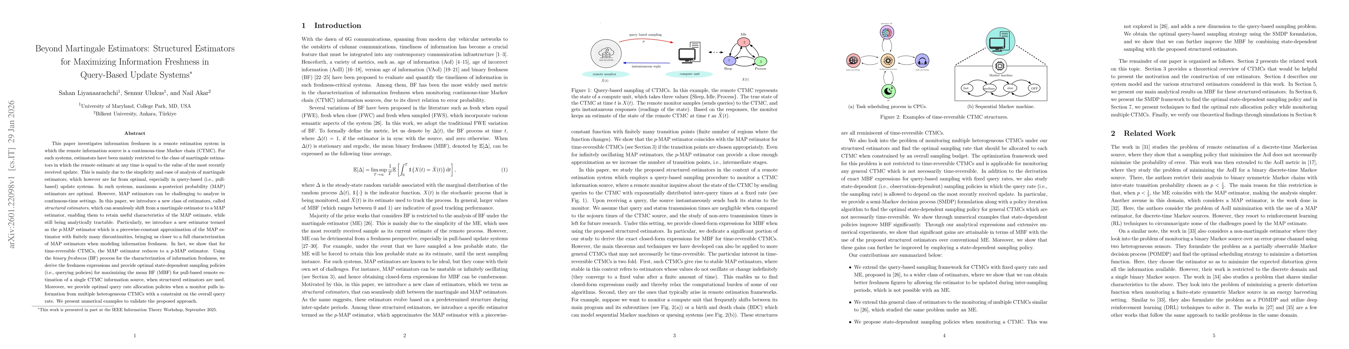 Thumbnail for Beyond Martingale Estimators: Structured Estimators for Maximizing Information Freshness in Query-Based Update Systems