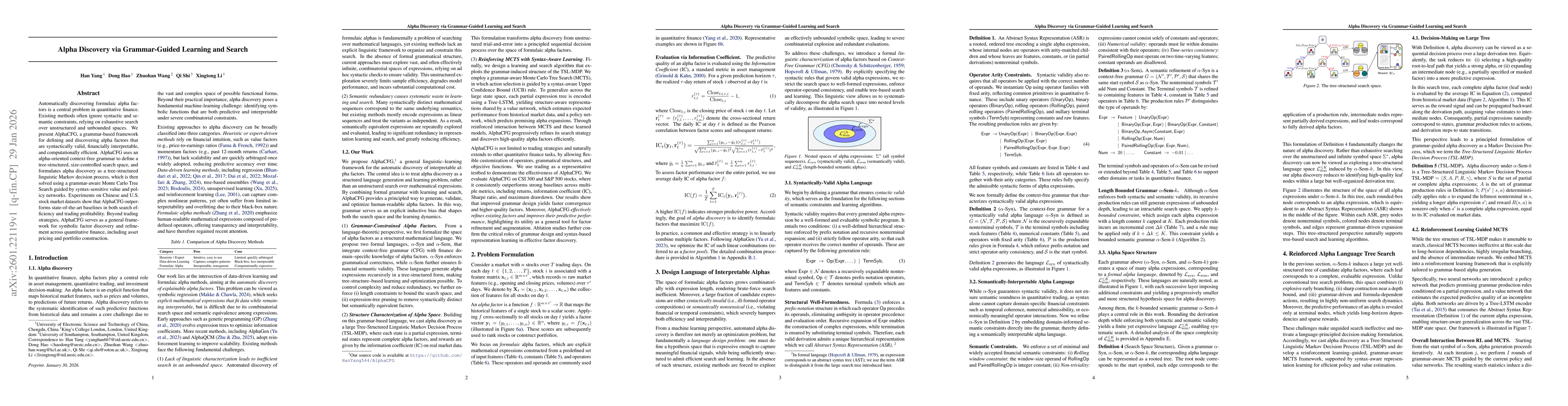 Thumbnail for Alpha Discovery via Grammar-Guided Learning and Search