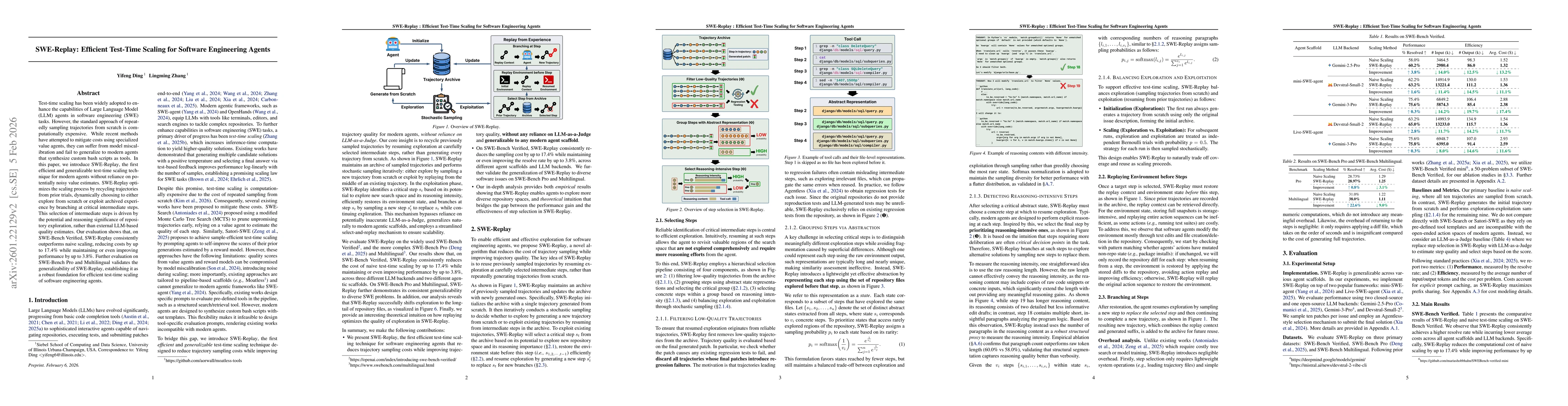 Thumbnail for SWE-Replay: Efficient Test-Time Scaling for Software Engineering Agents