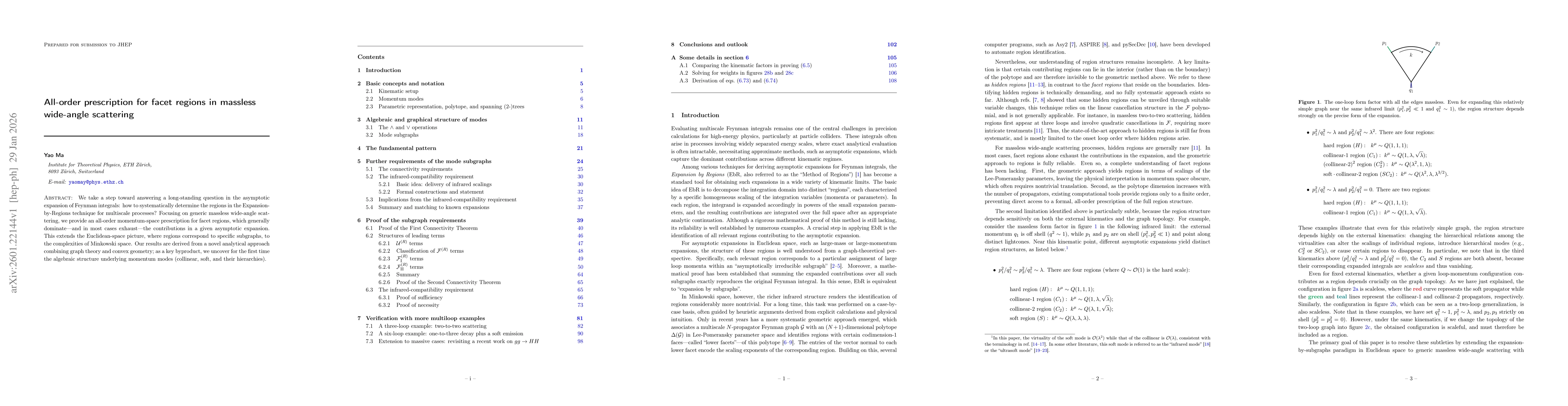 Thumbnail for All-order prescription for facet regions in massless wide-angle scattering