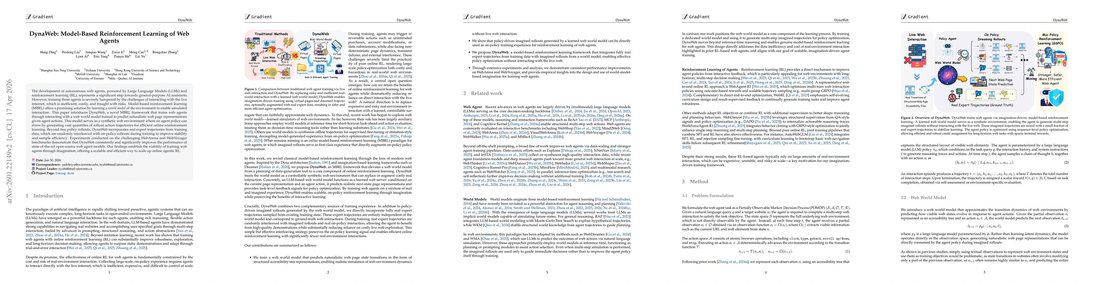 Thumbnail for DynaWeb: Model-Based Reinforcement Learning of Web Agents