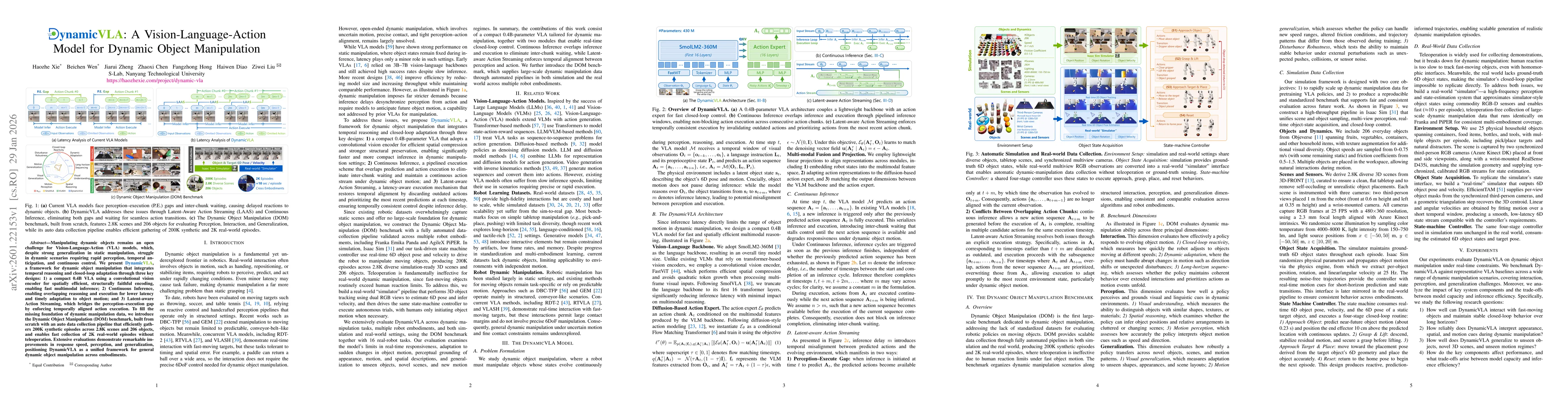Thumbnail for DynamicVLA: A Vision-Language-Action Model for Dynamic Object Manipulation