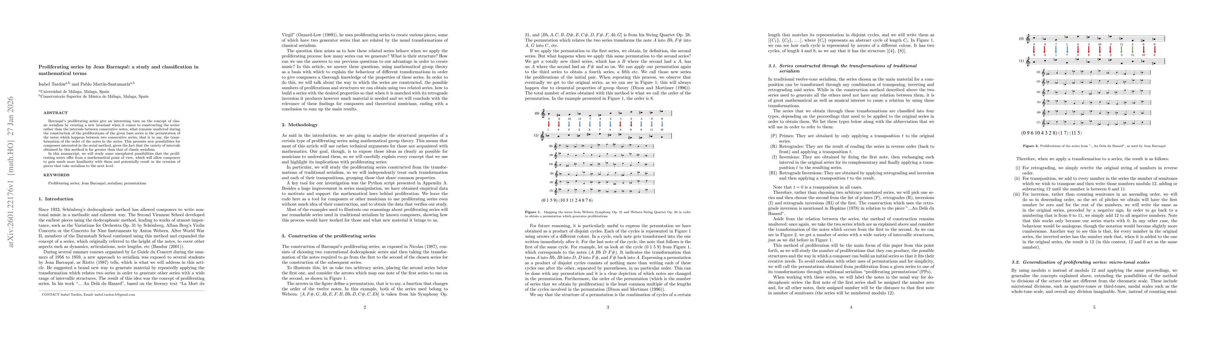 Thumbnail for Proliferating series by Jean Barraqué: a study and classification in mathematical terms