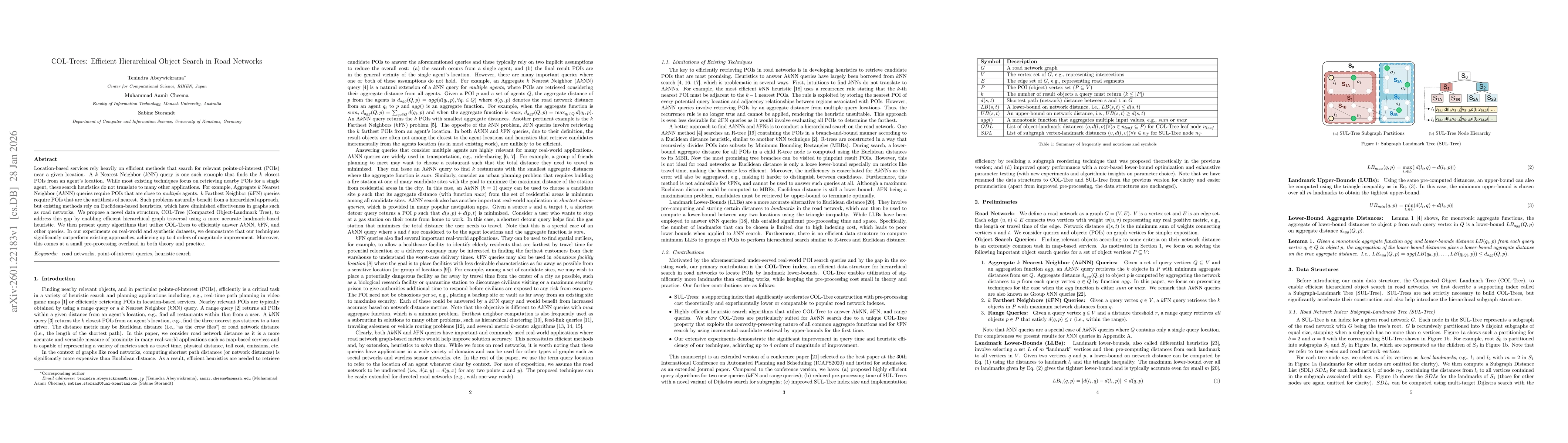 Thumbnail for COL-Trees: Efficient Hierarchical Object Search in Road Networks
