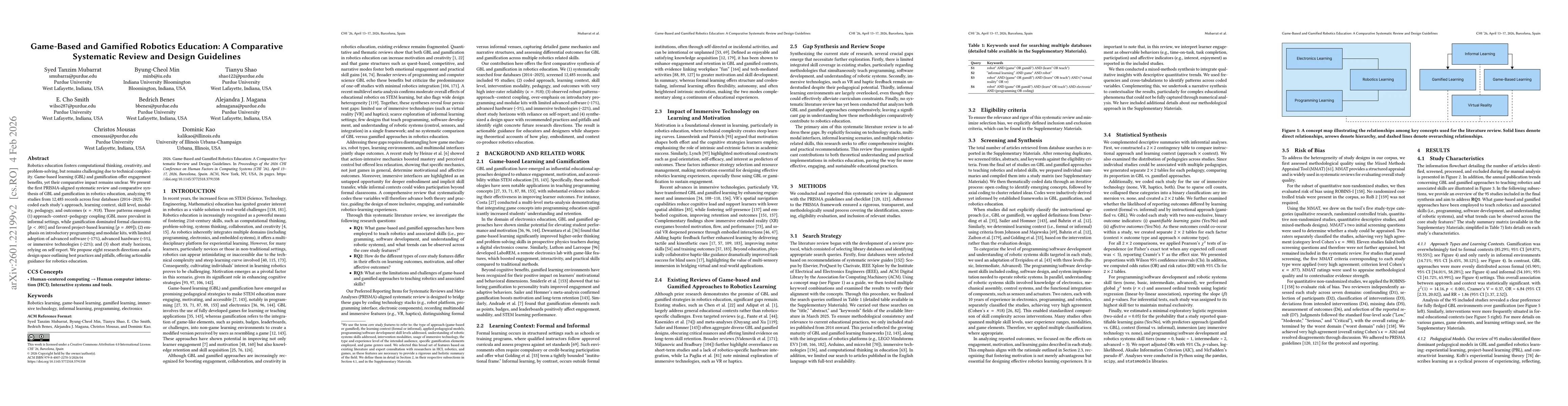 Thumbnail for Game-Based and Gamified Robotics Education: A Comparative Systematic Review and Design Guidelines
