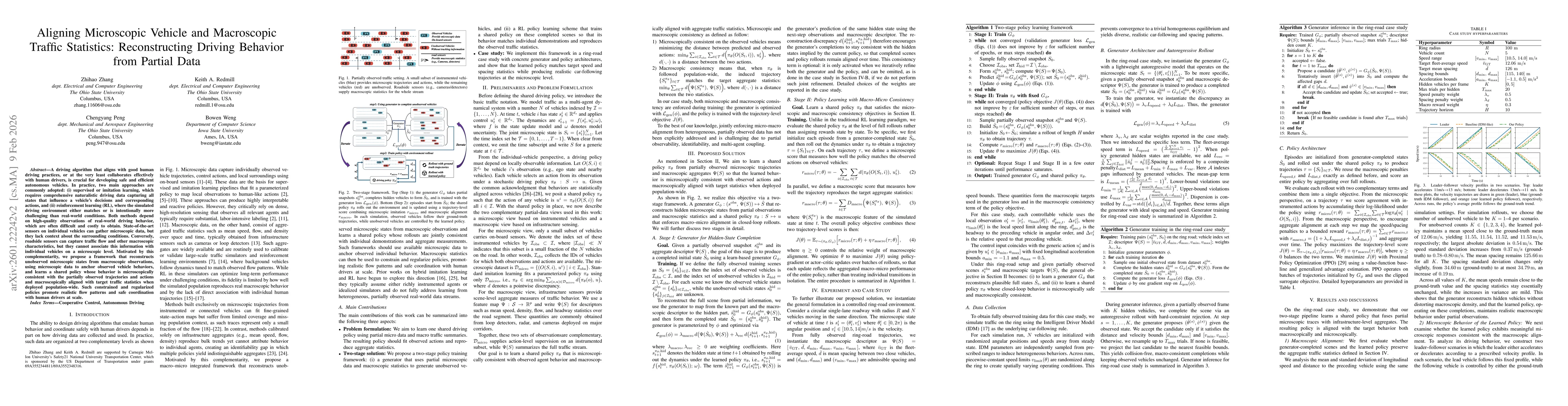 Thumbnail for Aligning Microscopic Vehicle and Macroscopic Traffic Statistics: Reconstructing Driving Behavior from Partial Data