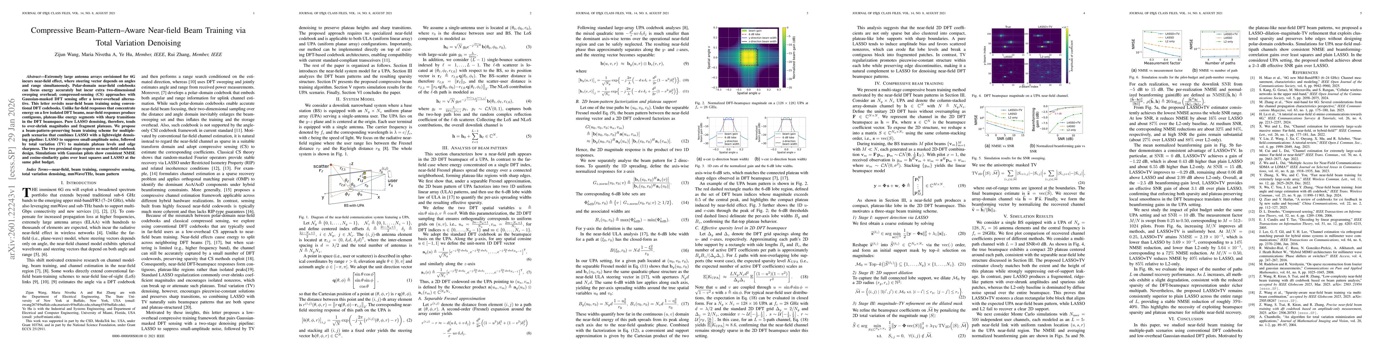 Thumbnail for Compressive Beam-Pattern-Aware Near-field Beam Training via Total Variation Denoising