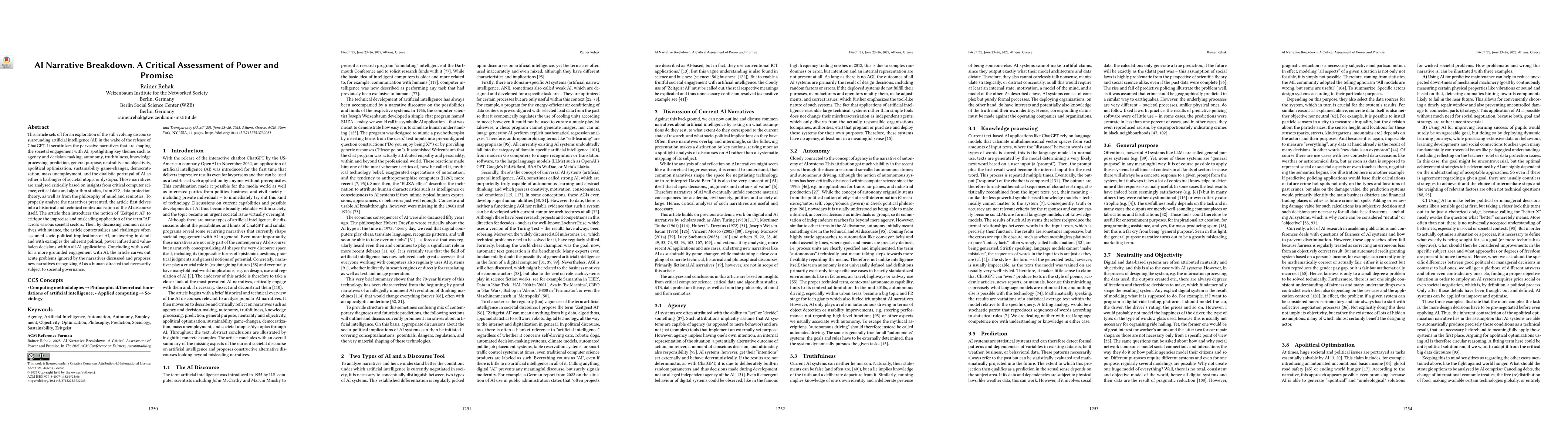 Thumbnail for AI Narrative Breakdown. A Critical Assessment of Power and Promise