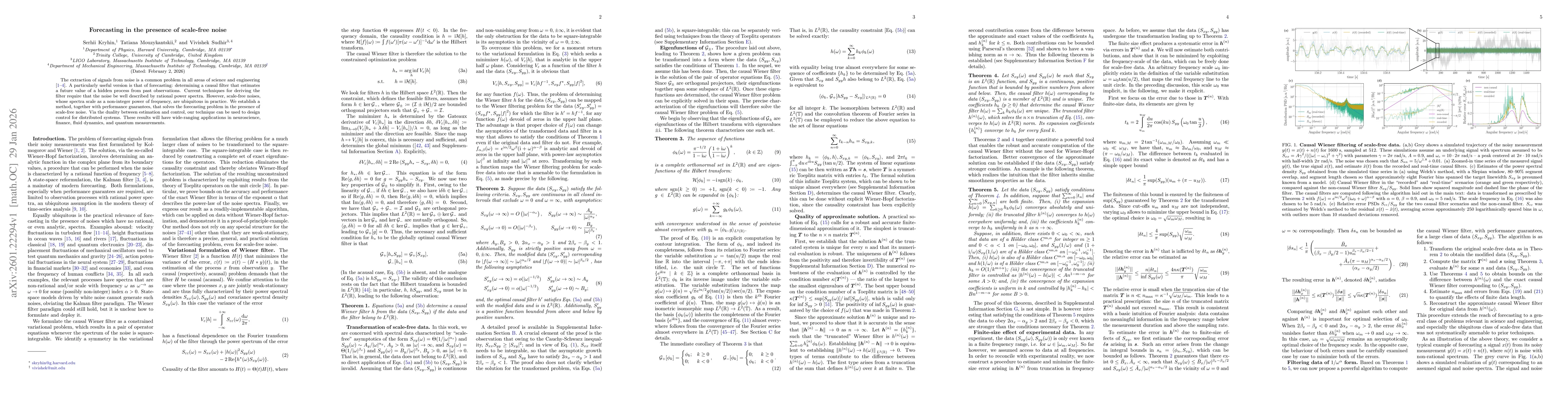 Thumbnail for Forecasting in the presence of scale-free noise
