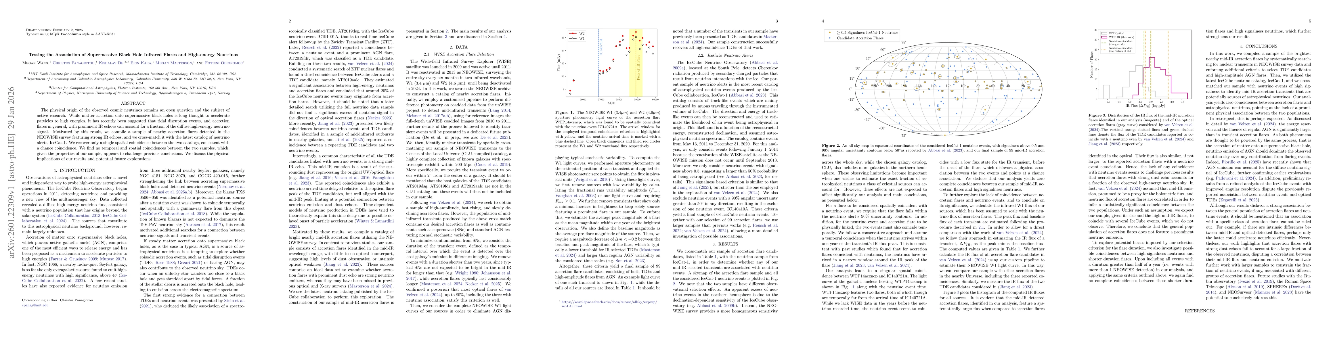 Thumbnail for Testing the Association of Supermassive Black Hole Infrared Flares and High-energy Neutrinos