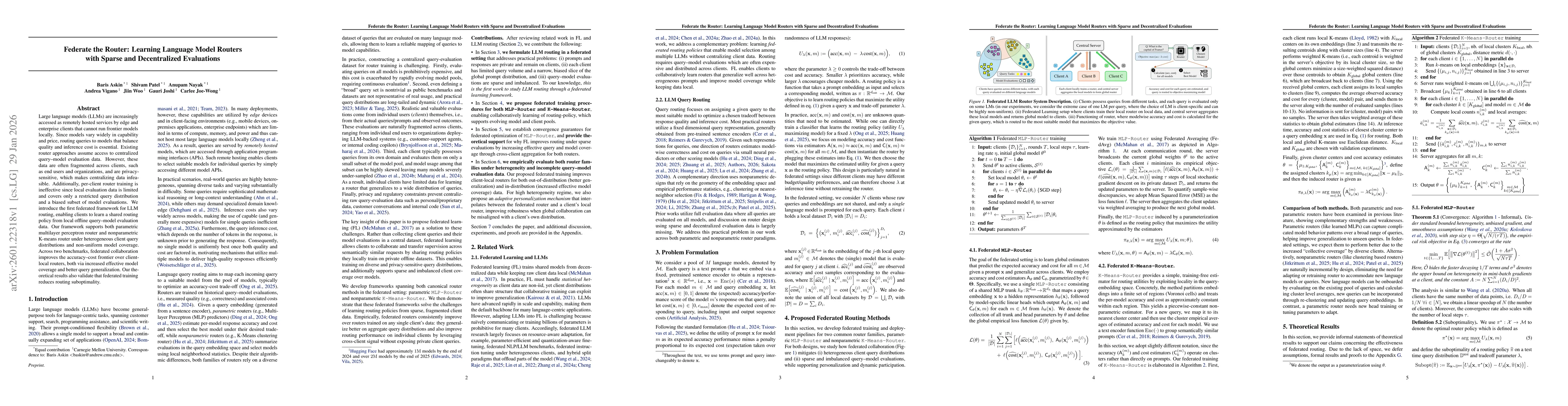 Thumbnail for Federate the Router: Learning Language Model Routers with Sparse and Decentralized Evaluations
