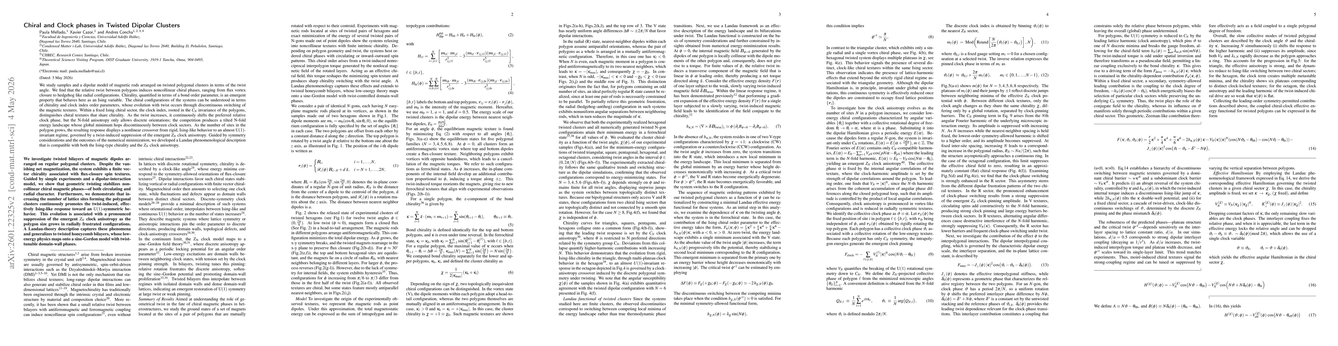 Thumbnail for Chirality and Clock transitions in Twisted Dipolar Clusters