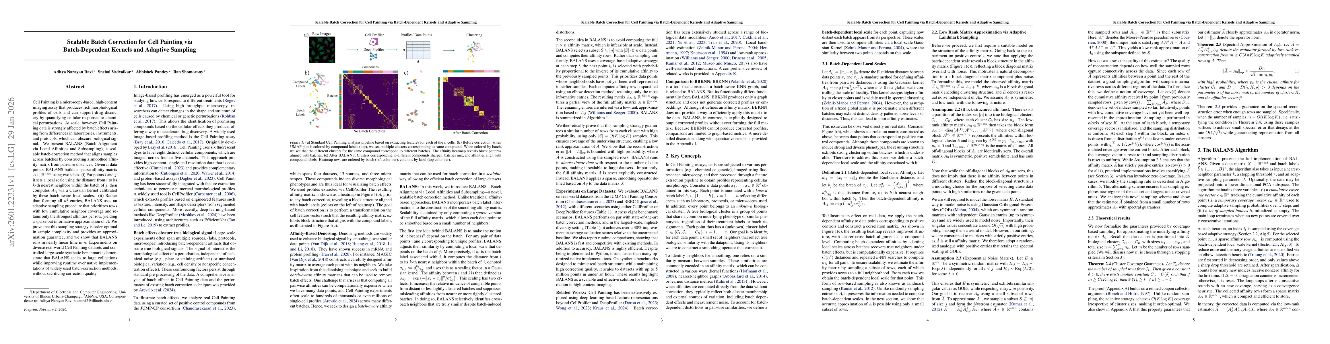Thumbnail for Scalable Batch Correction for Cell Painting via Batch-Dependent Kernels and Adaptive Sampling