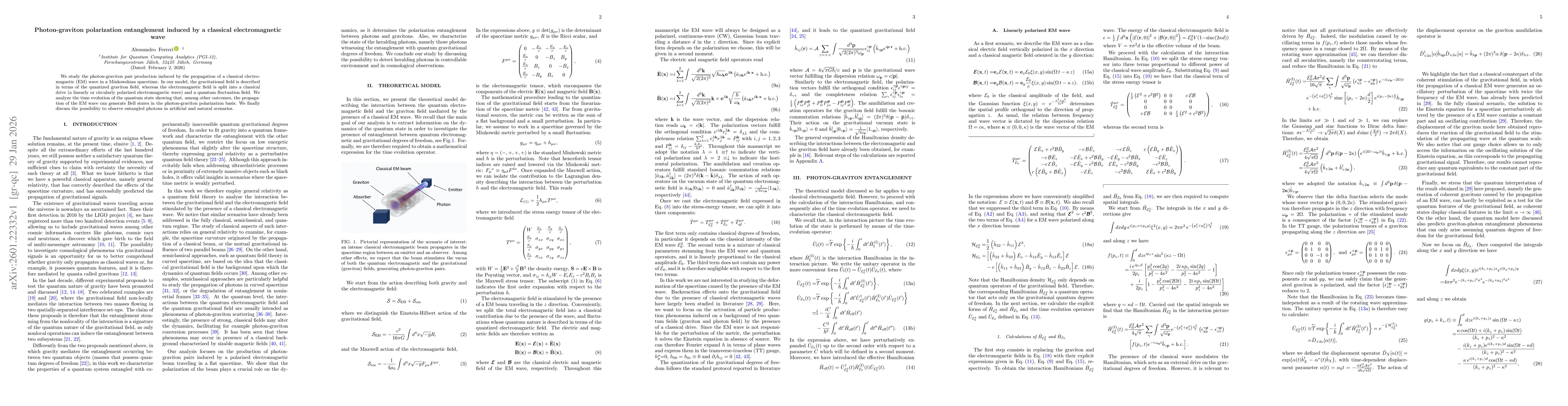 Thumbnail for Photon-graviton polarization entanglement induced by a classical electromagnetic wave
