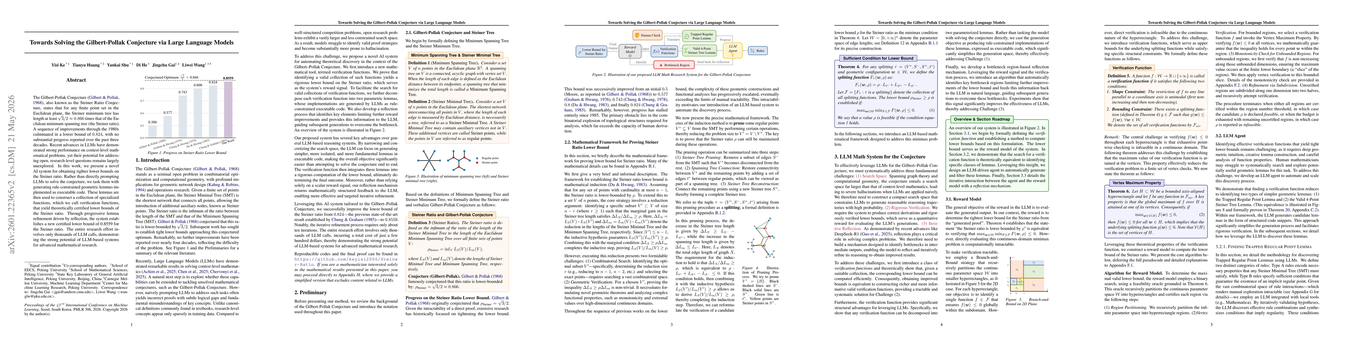 Thumbnail for Towards Solving the Gilbert-Pollak Conjecture via Large Language Models