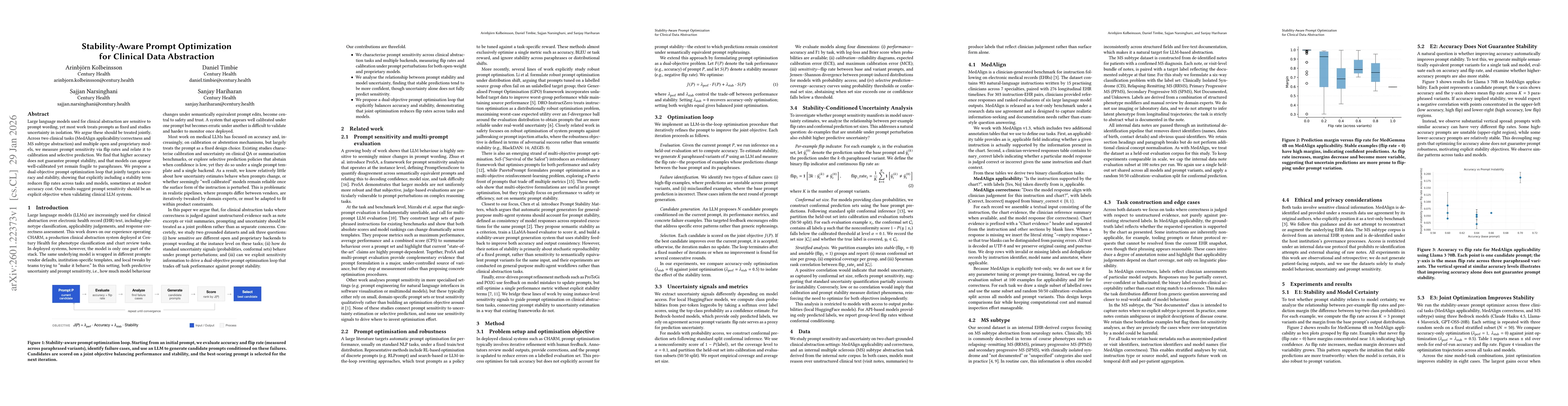 Thumbnail for Stability-Aware Prompt Optimization for Clinical Data Abstraction