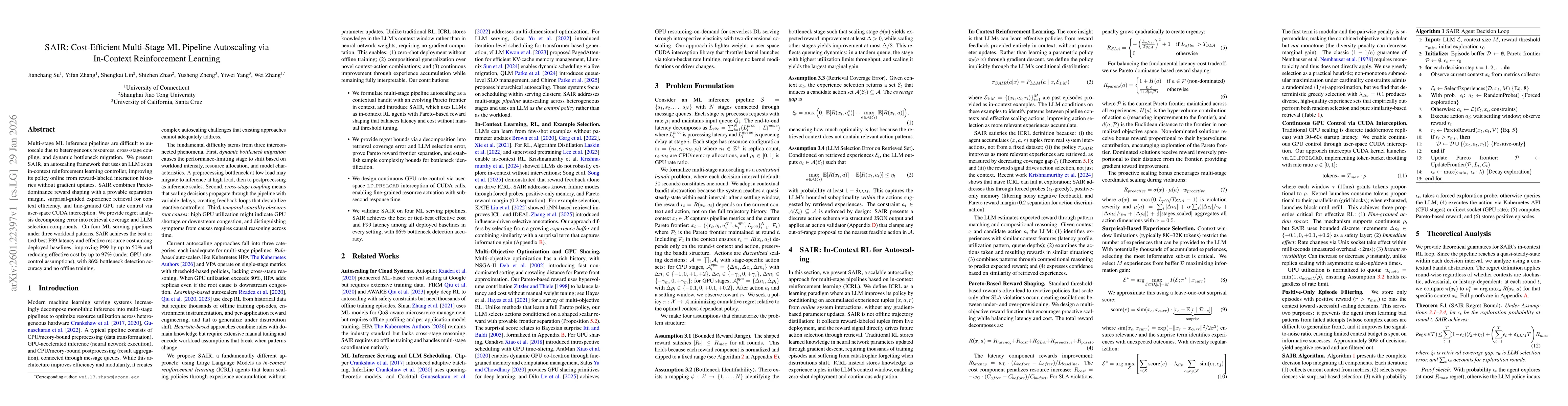 Thumbnail for SAIR: Cost-Efficient Multi-Stage ML Pipeline Autoscaling via In-Context Reinforcement Learning