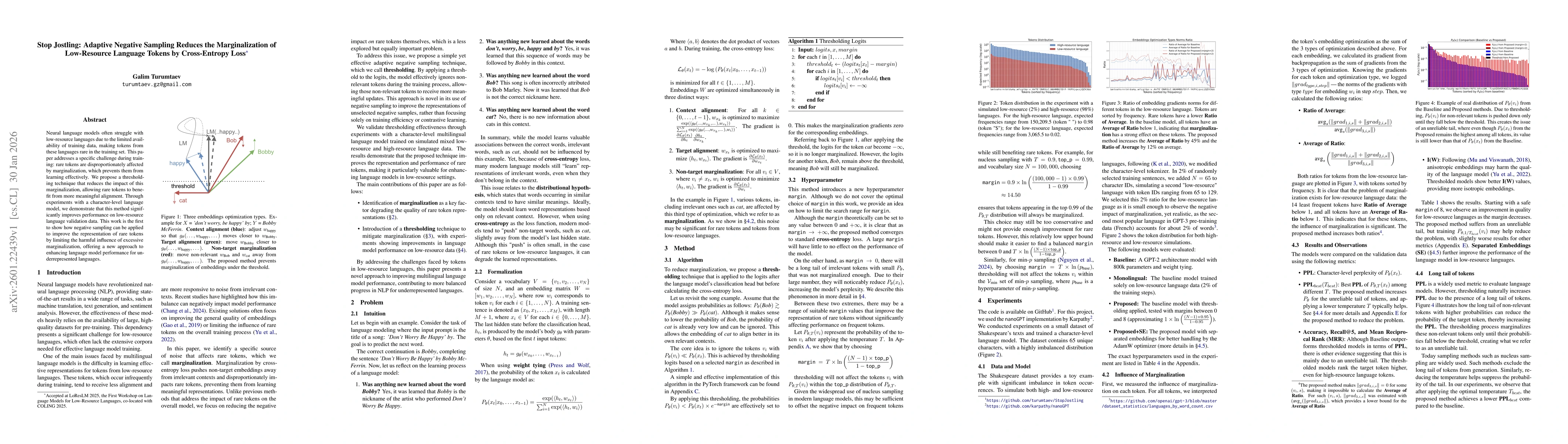 Thumbnail for Stop Jostling: Adaptive Negative Sampling Reduces the Marginalization of Low-Resource Language Tokens by Cross-Entropy Loss