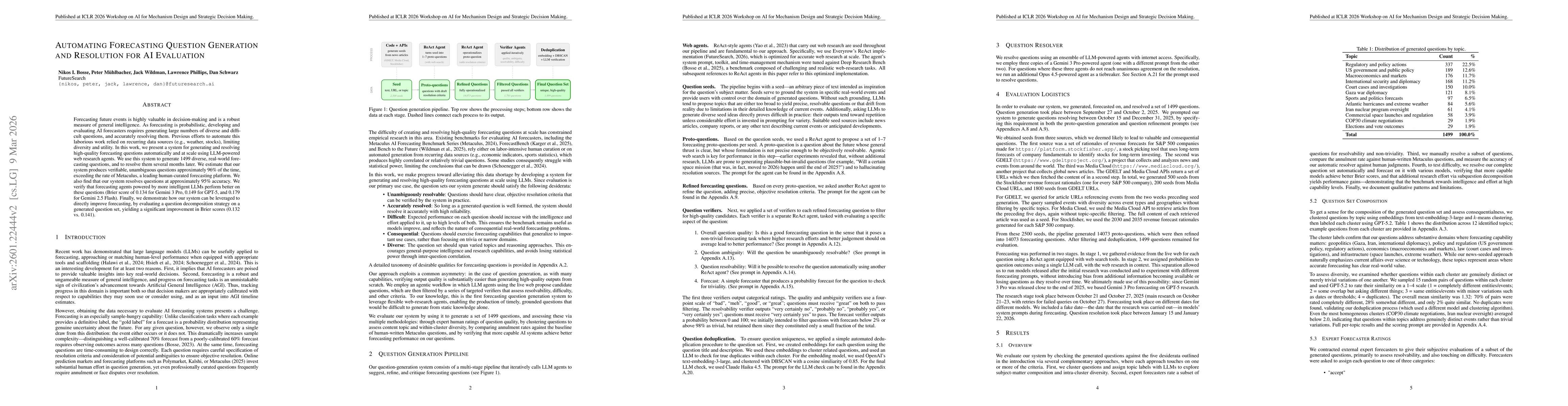 Thumbnail for Automating Forecasting Question Generation and Resolution for AI Evaluation
