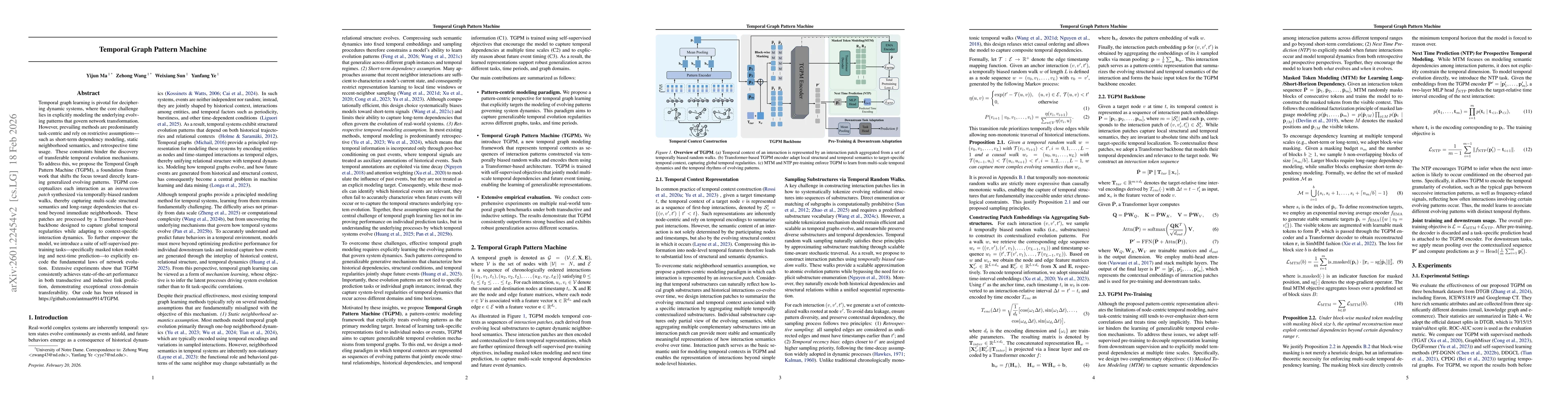 Thumbnail for Temporal Graph Pattern Machine