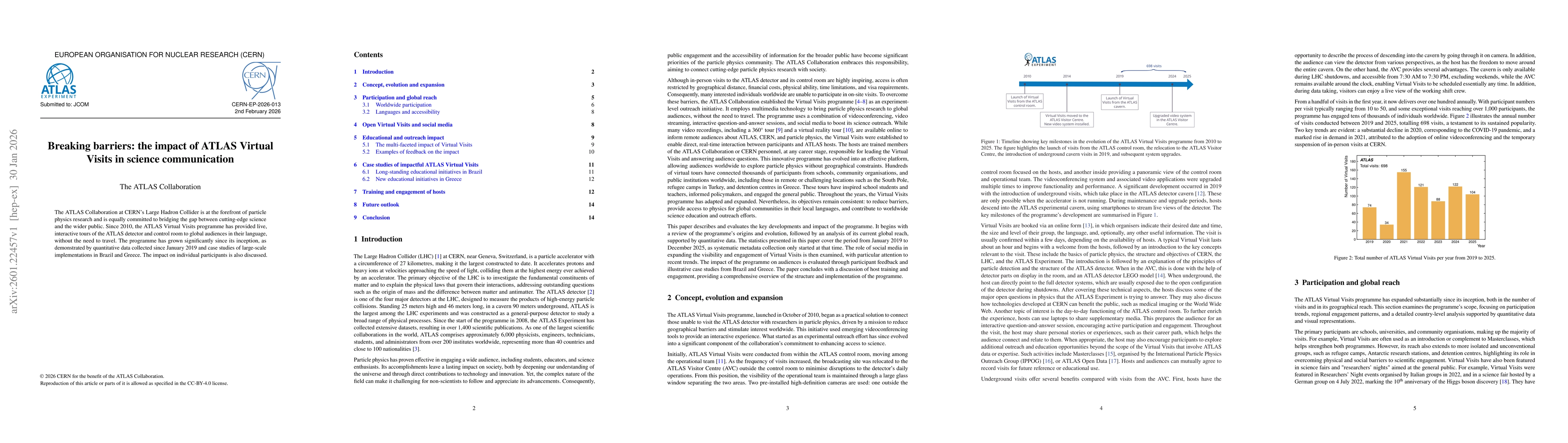 Thumbnail for Breaking barriers: the impact of ATLAS Virtual Visits in science communication