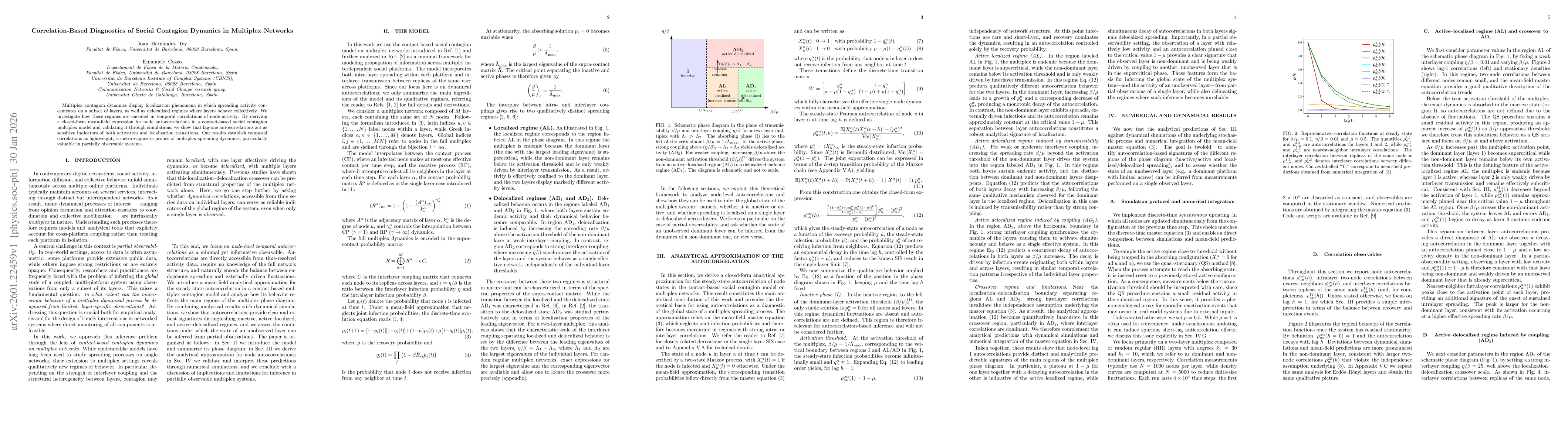 Thumbnail for Correlation-Based Diagnostics of Social Contagion Dynamics in Multiplex Networks