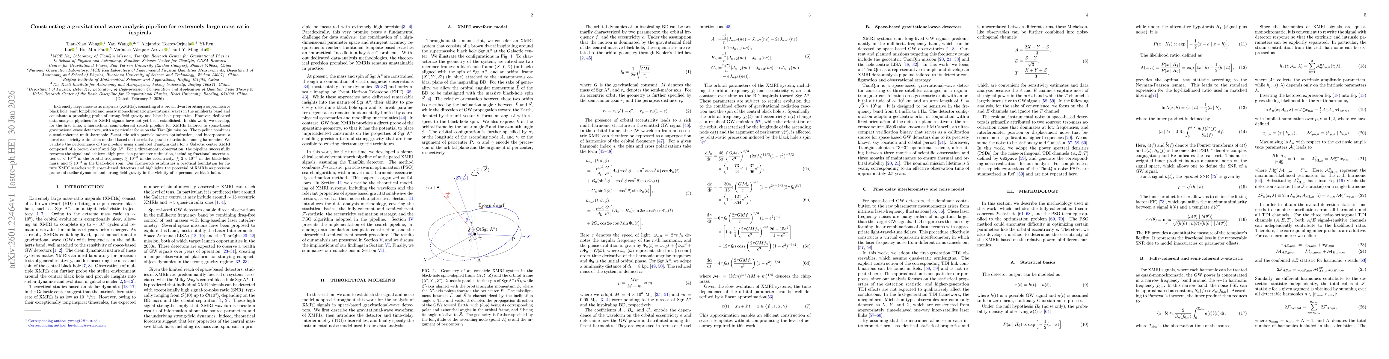 Thumbnail for Constructing a gravitational wave analysis pipeline for extremely large mass ratio inspirals