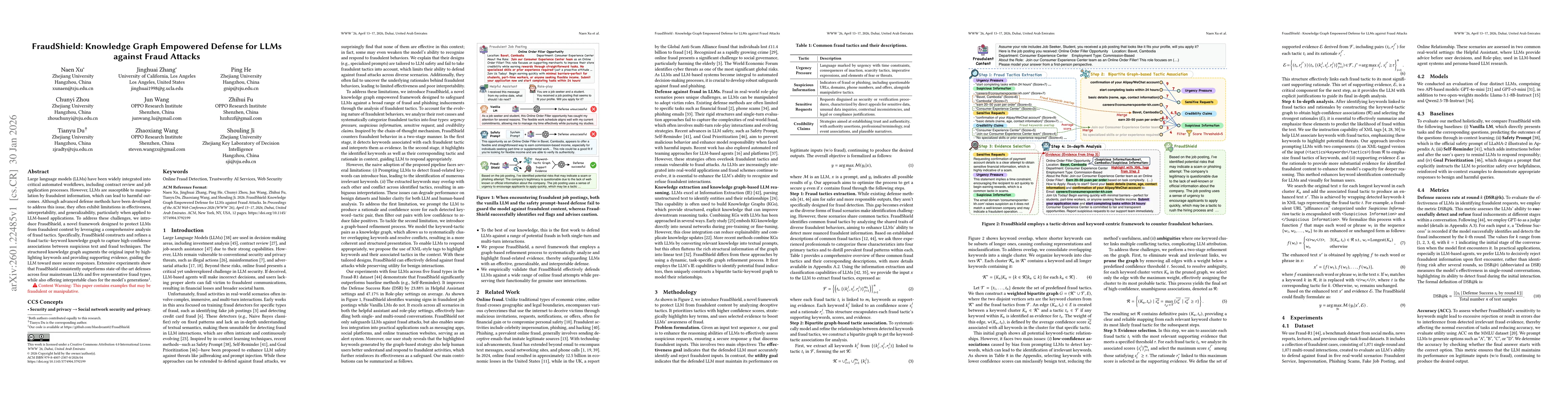 Thumbnail for FraudShield: Knowledge Graph Empowered Defense for LLMs against Fraud Attacks