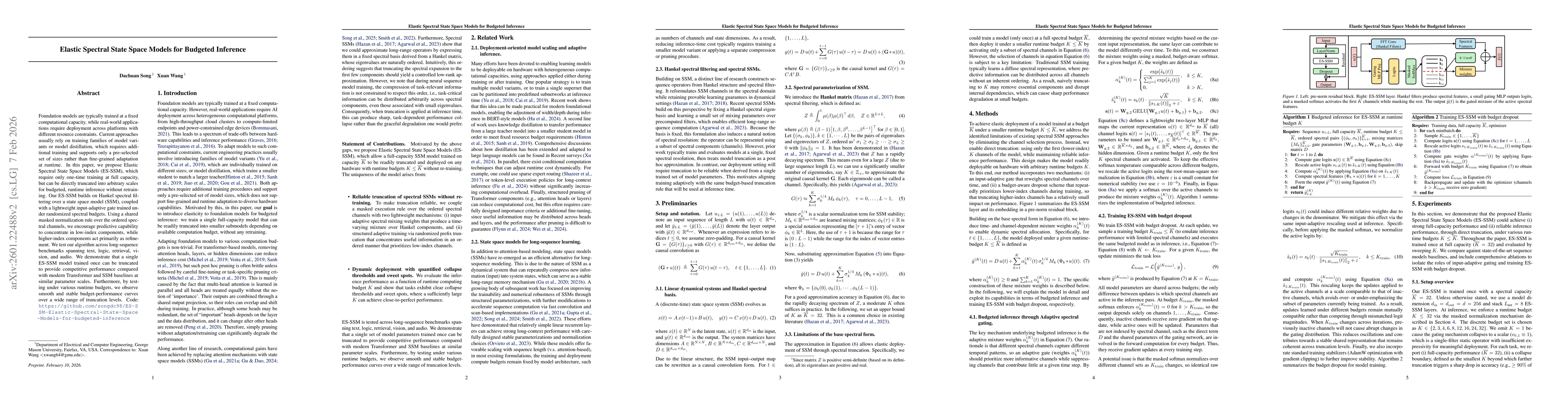 Thumbnail for Elastic Spectral State Space Models for Budgeted Inference