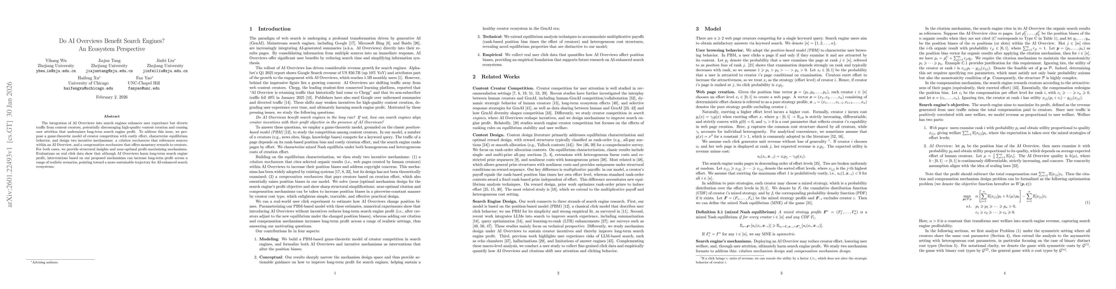 Thumbnail for Do AI Overviews Benefit Search Engines? An Ecosystem Perspective