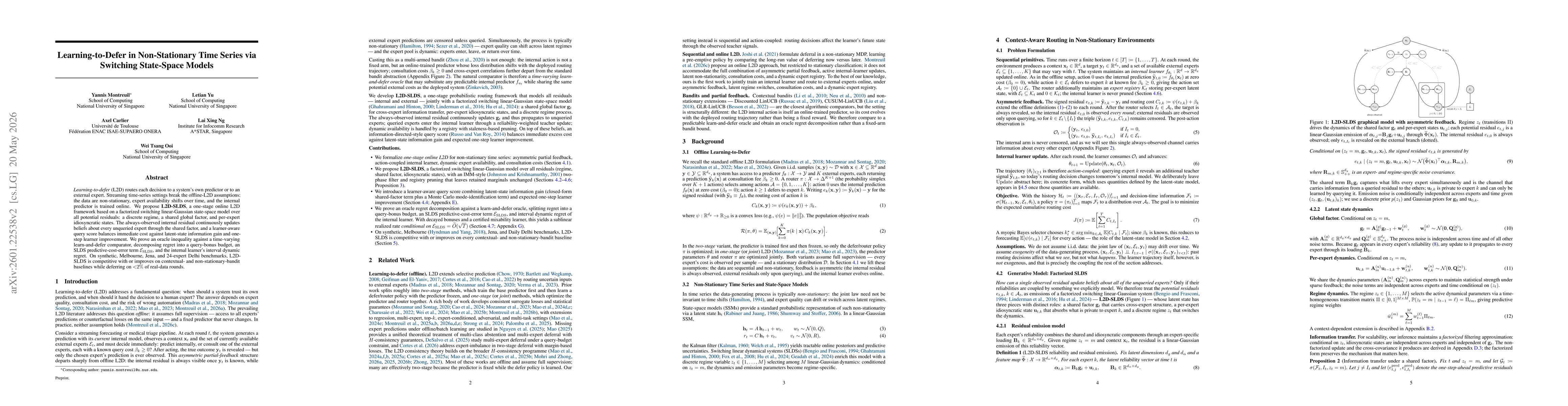 Thumbnail for Learning to Defer in Non-Stationary Time Series via Switching State-Space Models