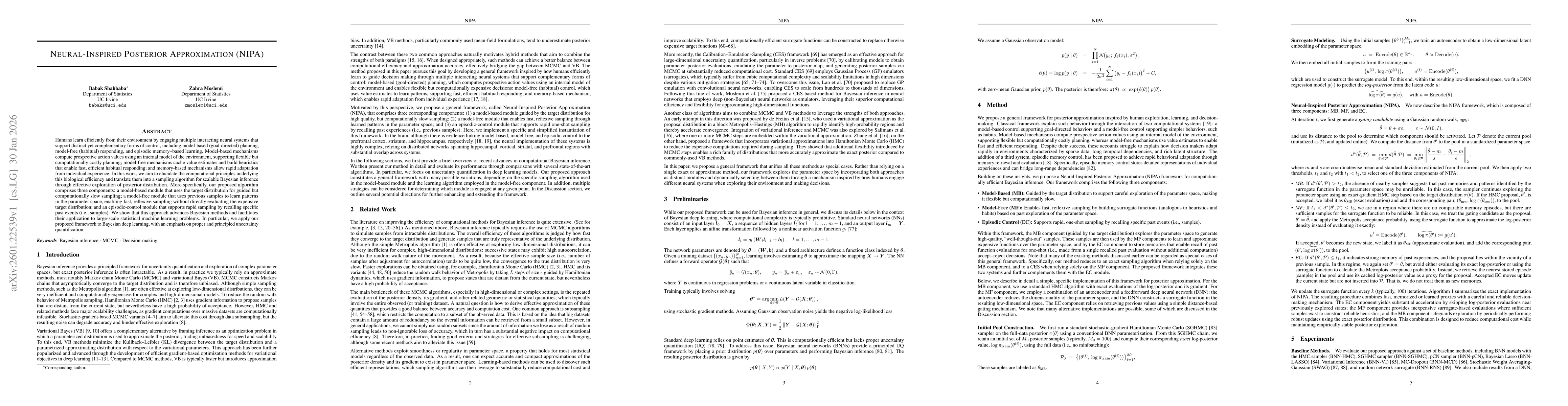 Thumbnail for Neural-Inspired Posterior Approximation (NIPA)