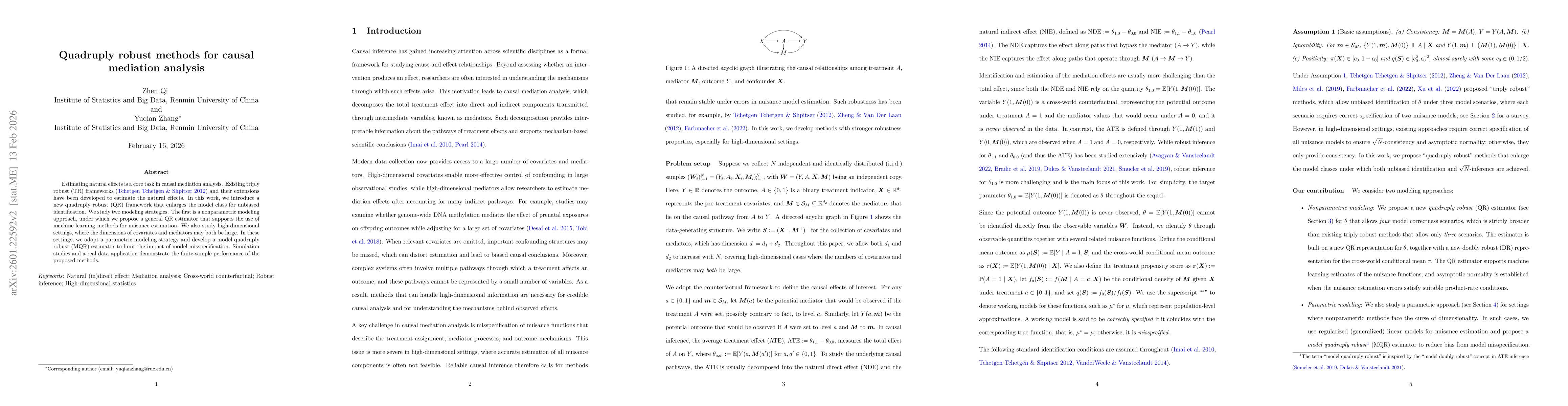 Thumbnail for Quadratic robust methods for causal mediation analysis