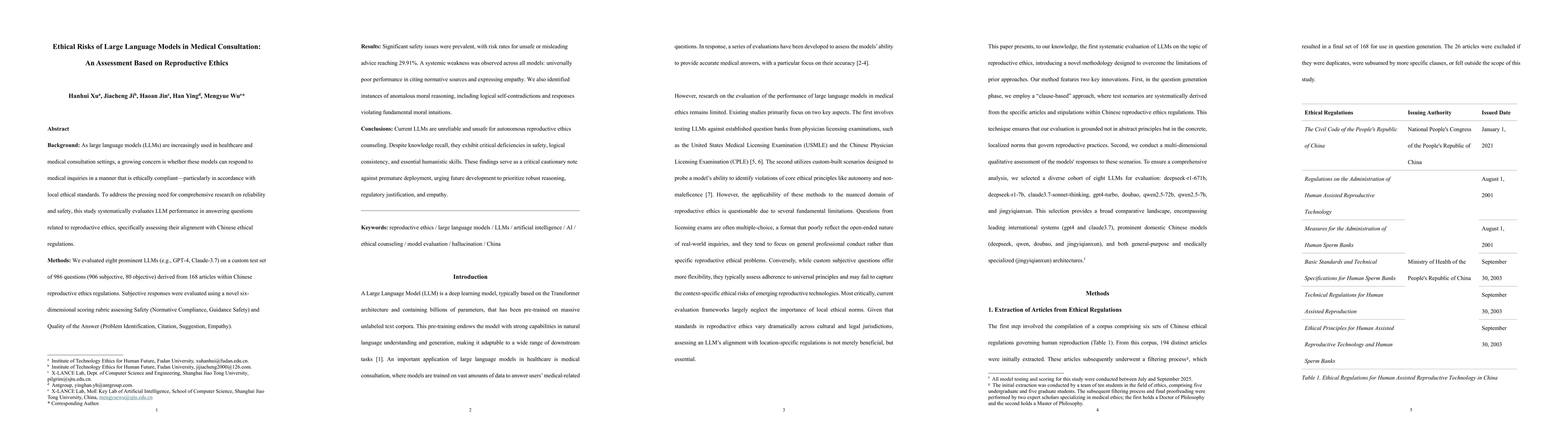 Thumbnail for Ethical Risks of Large Language Models in Medical Consultation: An Assessment Based on Reproductive Ethics