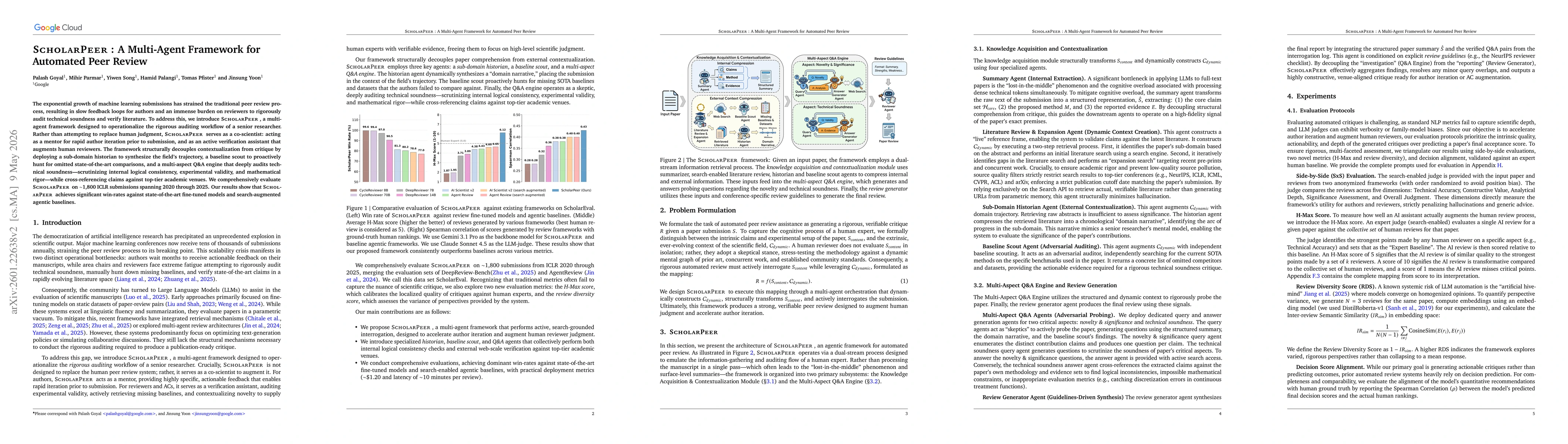 Thumbnail for ScholarPeer: A Context-Aware Multi-Agent Framework for Automated Peer Review