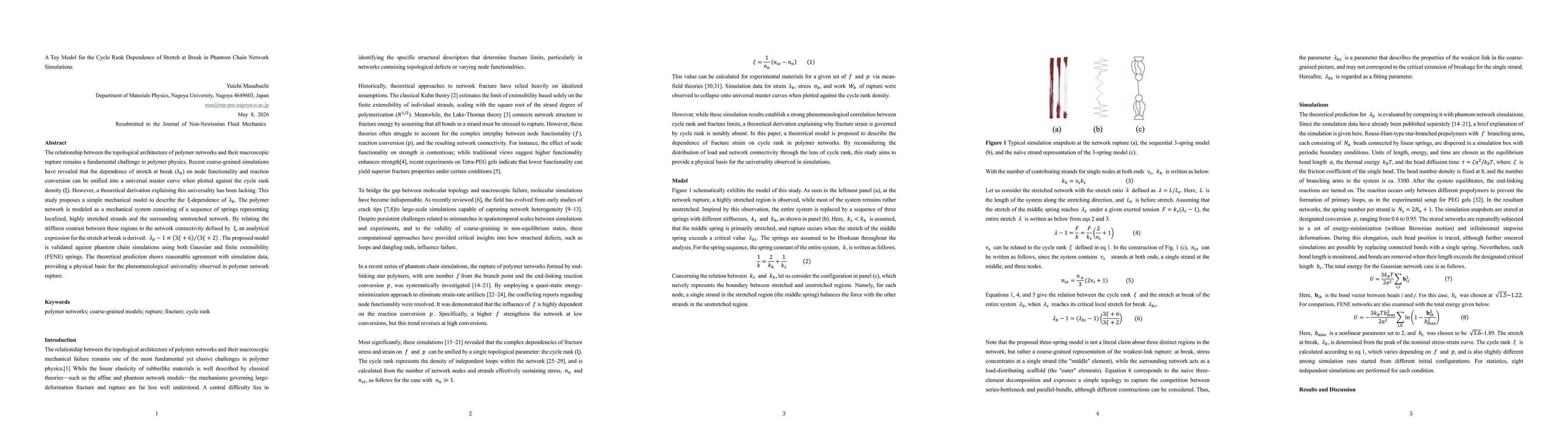 Thumbnail for A Toy Model for the Cycle Rank Dependence of Stretch at Break in Phantom Chain Network Simulations