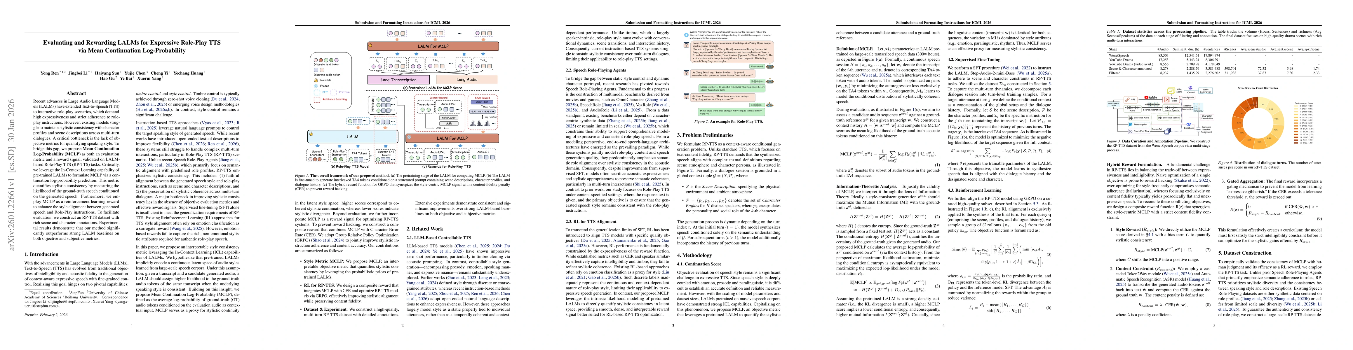 Thumbnail for Evaluating and Rewarding LALMs for Expressive Role-Play TTS via Mean Continuation Log-Probability