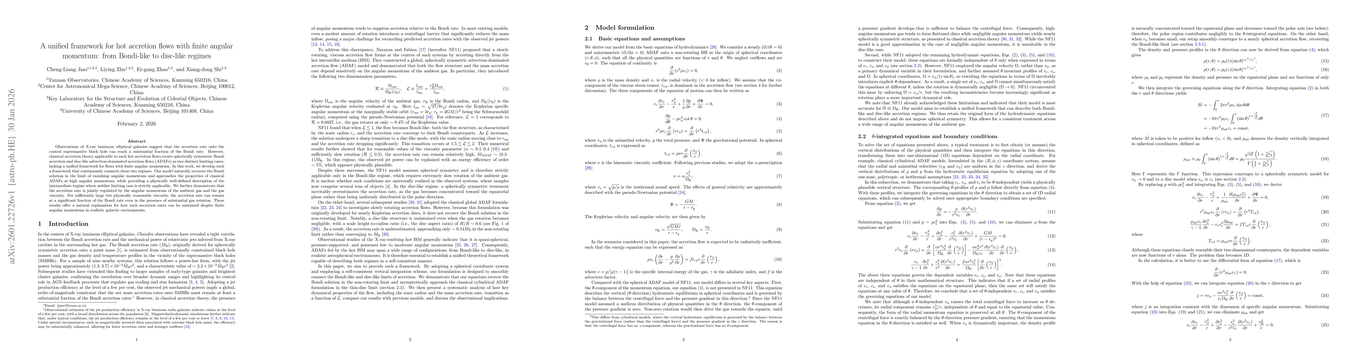 Thumbnail for A unified framework for hot accretion flows with finite angular momentum: from Bondi-like to disc-like regimes