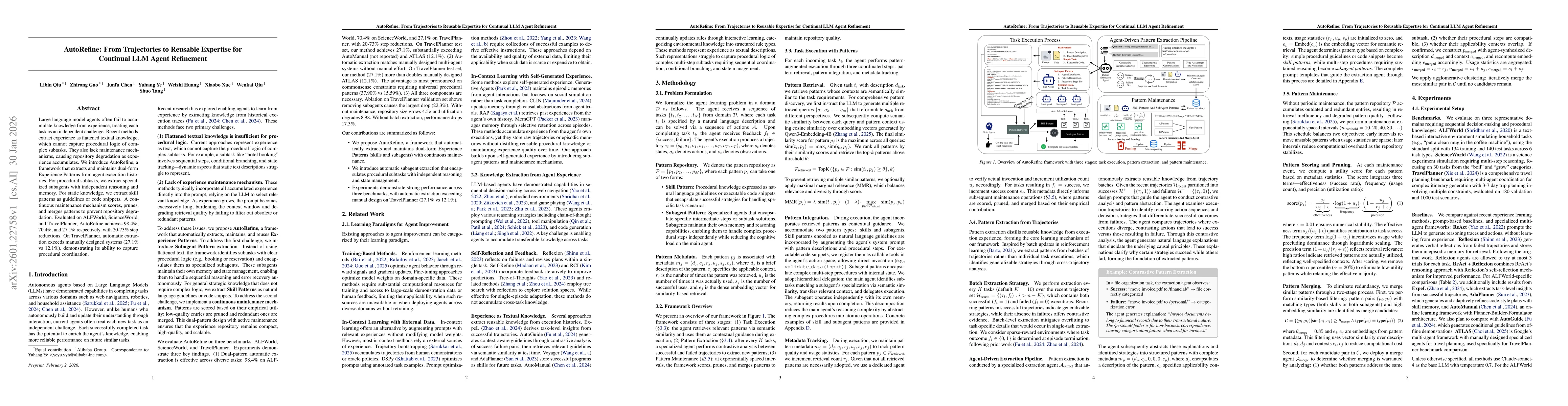 Thumbnail for AutoRefine: From Trajectories to Reusable Expertise for Continual LLM Agent Refinement