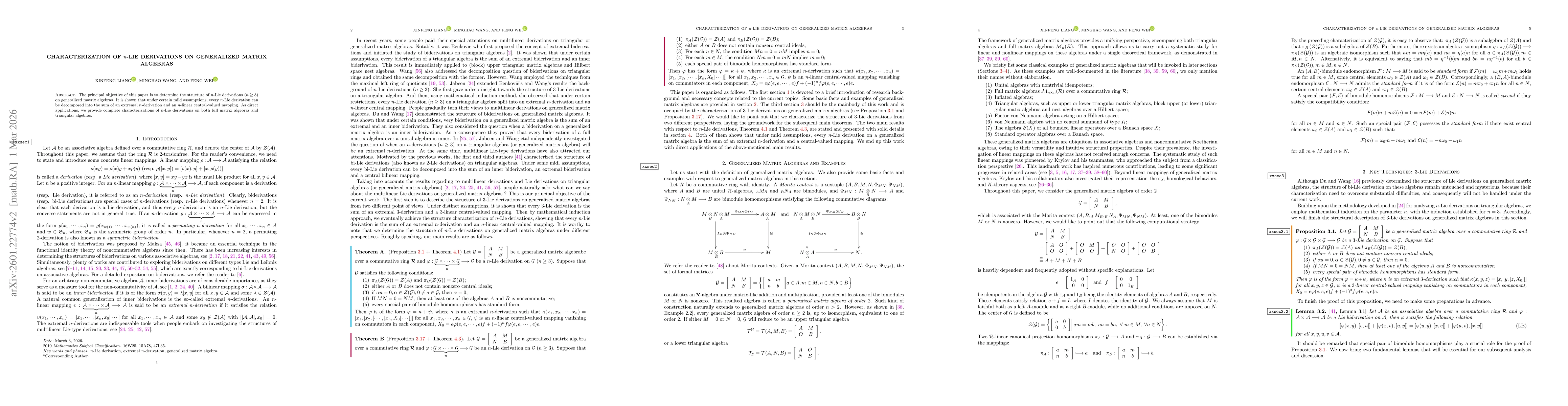 Thumbnail for Characterization of $n$-Lie Derivations on Generalized Matrix Algebras