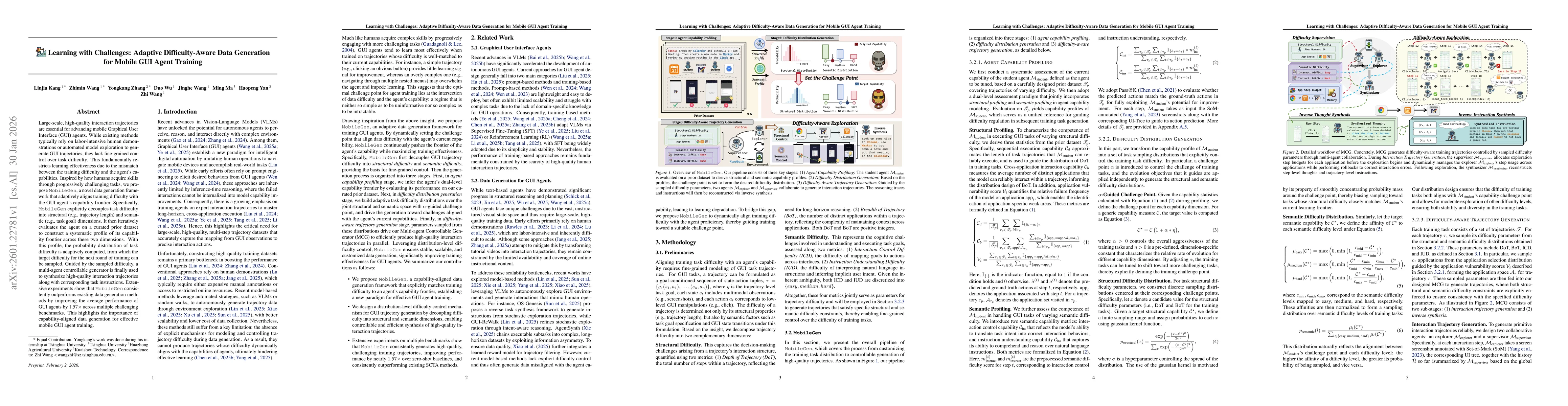 Thumbnail for Learning with Challenges: Adaptive Difficulty-Aware Data Generation for Mobile GUI Agent Training