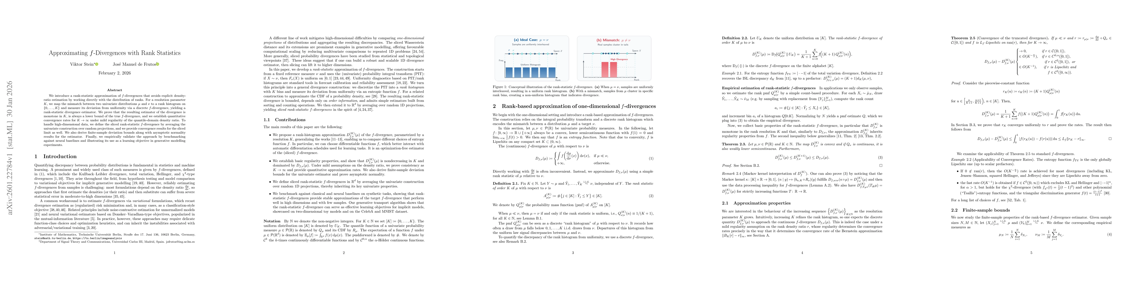Thumbnail for Approximating $f$-Divergences with Rank Statistics