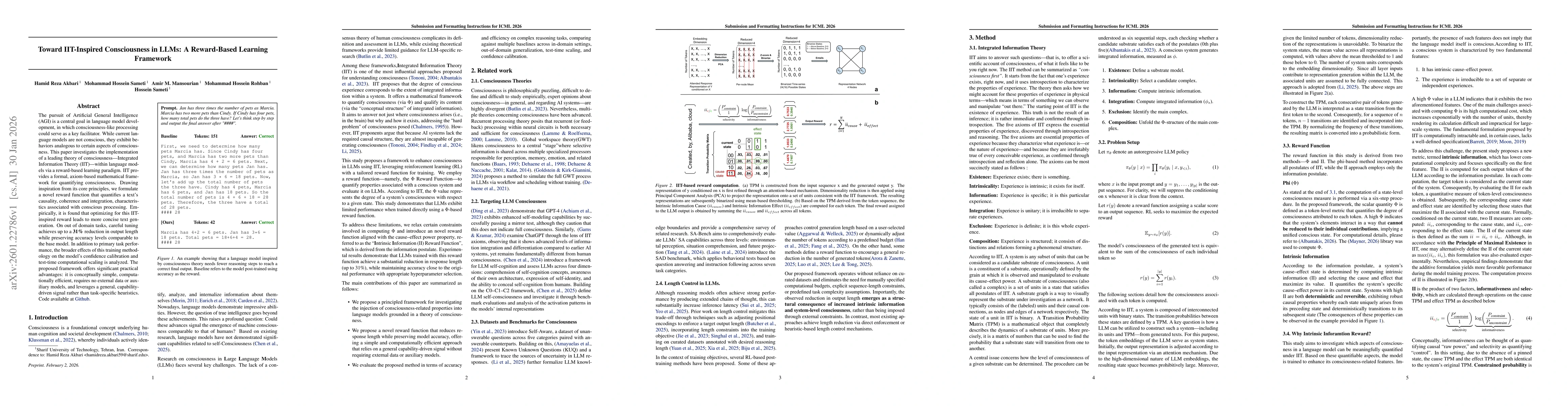 Thumbnail for Toward IIT-Inspired Consciousness in LLMs: A Reward-Based Learning Framework
