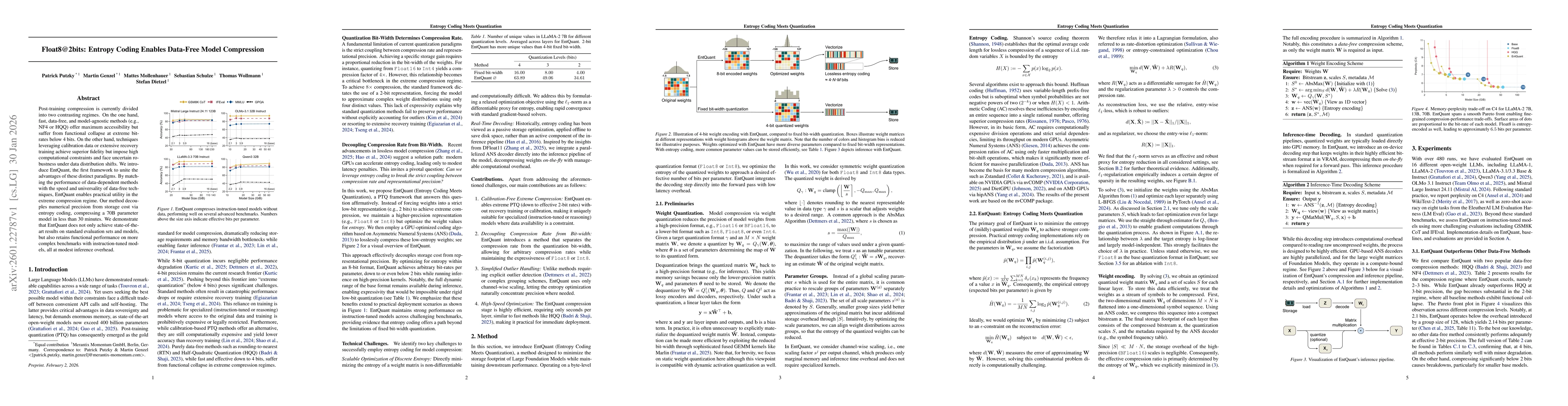 Thumbnail for Float8@2bits: Entropy Coding Enables Data-Free Model Compression
