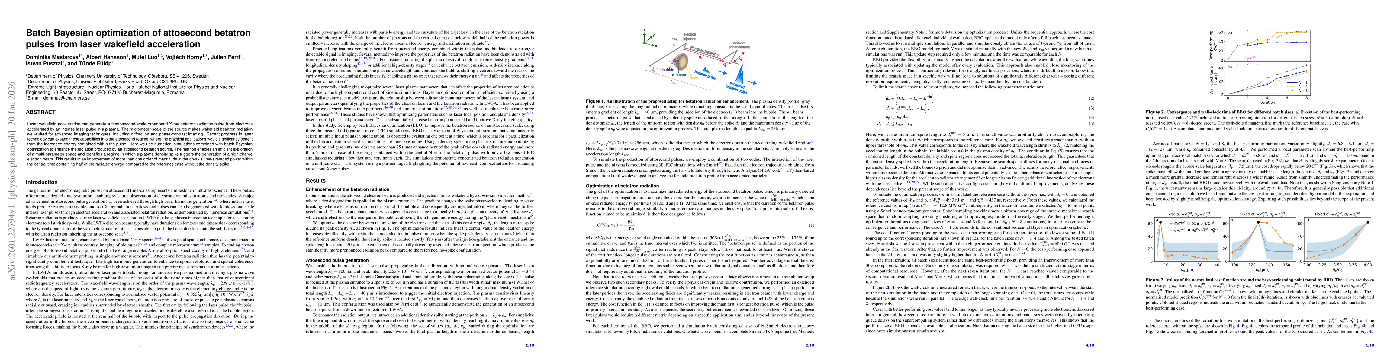 Thumbnail for Batch Bayesian optimization of attosecond betatron pulses from laser wakefield acceleration