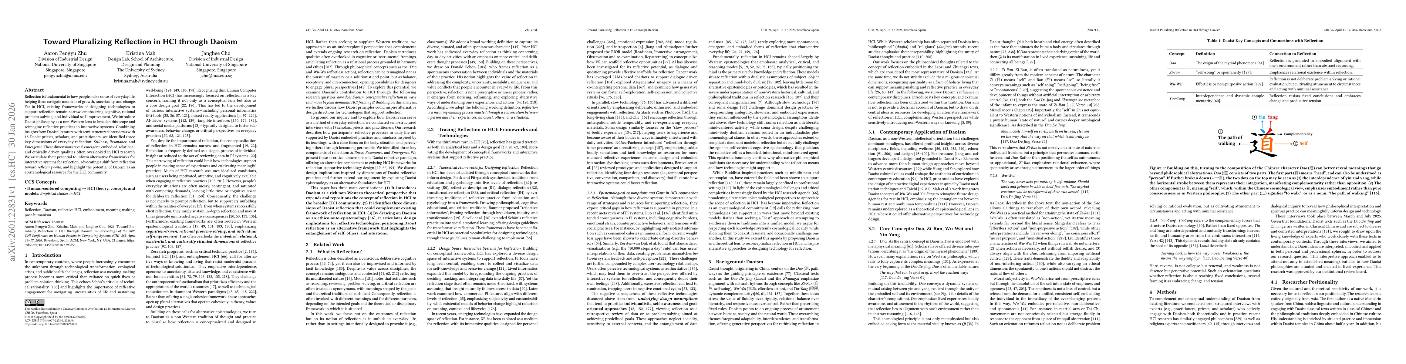 Thumbnail for Toward Pluralizing Reflection in HCI through Daoism