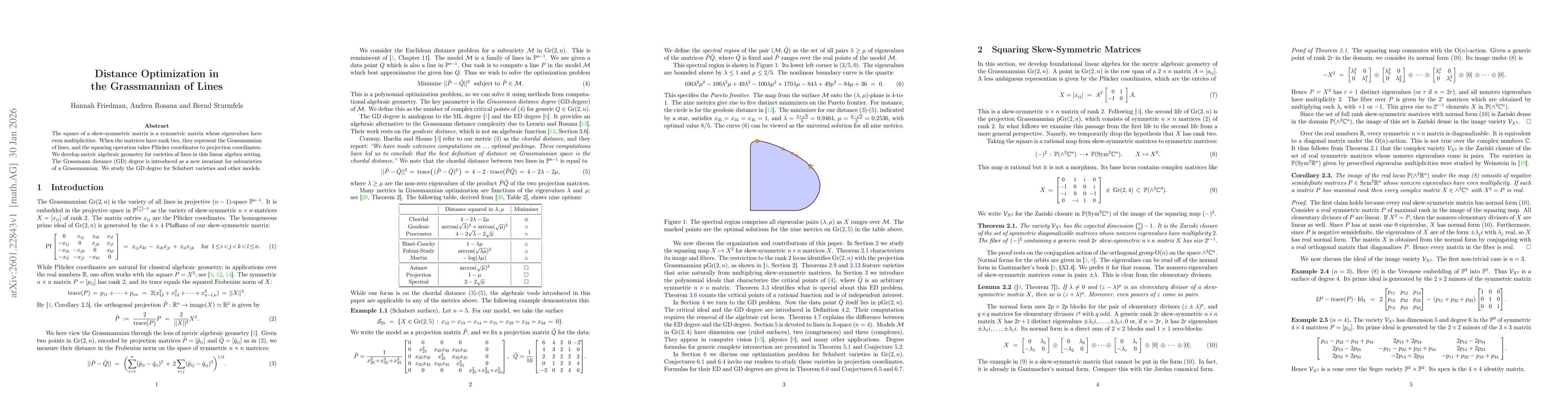 Thumbnail for Distance Optimization in the Grassmannian of Lines